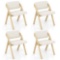 Giantex Folding Dining Chair Set, Portable Kitchen Chairs with Padded Back and Seat