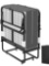 Folding bed with mattress