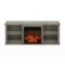 Furinno Montale 60 Inch TV Stand with Fireplace