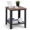 GORELAX Small Side Table, 2-Tier End Table with Mesh Shelves and Metal Frame
