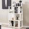 2-Piece 3-Tier White Wood Shelving Unit for Small Spaces