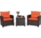 3 Pieces Rattan Patio Furniture Set