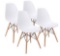 Costway White Dining Table Set Modern 5-Pieces