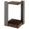 Costway 2-Tier Brown Square Wood Side End Table