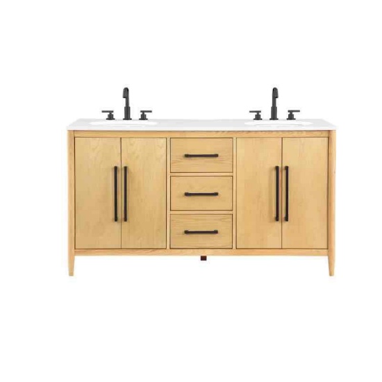 Felicity 60'' Double Bathroom Vanity with Quartz Top