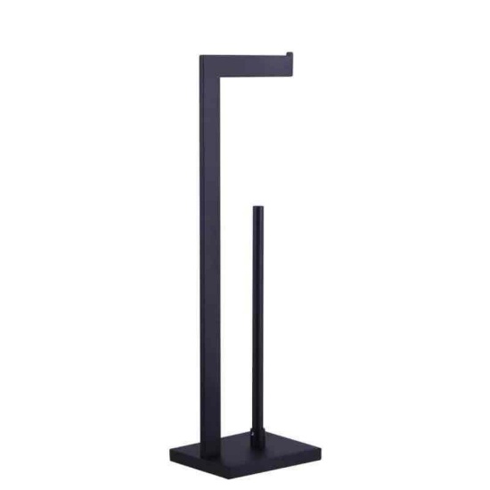 Matte Black Free Standing Toilet Paper Holder