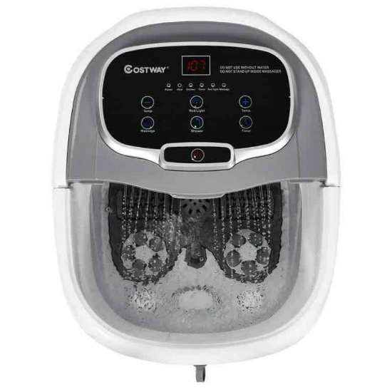 Costway Portable Foot Spa Bath Motorized Massager Electric