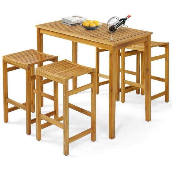 Costway Wooden Bar Table Set (JUST THE TABLE)