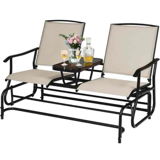 Costway 2 Person Double Patio Glider