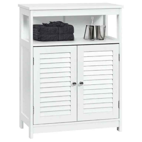 Costway Bathroom Storage Wood Floor Cabinet
