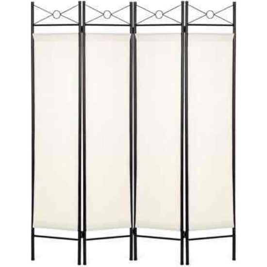 4-Panel Folding Privacy Screen Room Divider Decoration Accent, 6ft