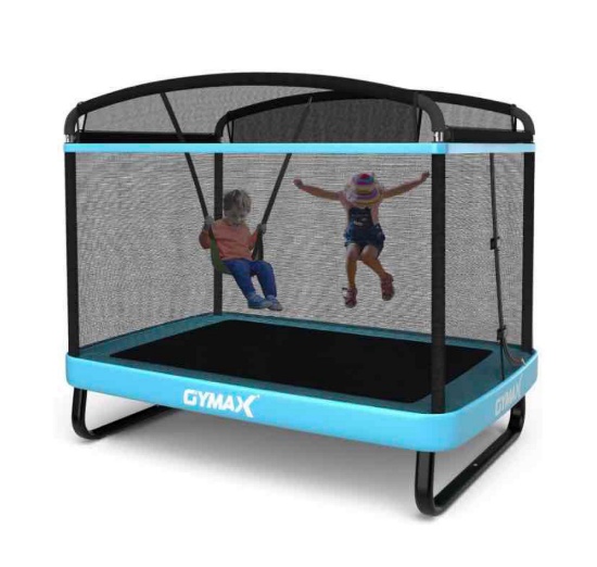 6FT Toddler Trampoline with Swing & Enclosure Safety Net