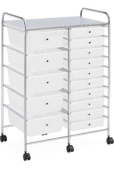 15 drawer rolling storage cart