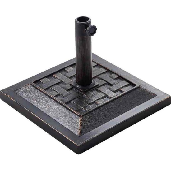 FLAME&SHADE 26lb Square Base Stand Weight for Patio Table Umbrella