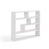 DANYA B 37 in. x 32 in. White Laminated Rectangular Floating Wall Shelf