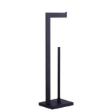 Matte Black Free Standing Toilet Paper Holder