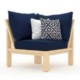 Benson Sunbrella Outdoor Corner Chair - Black