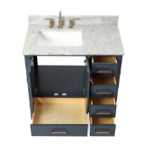 Grevera 37'' Single Bathroom Carrara Marble Top