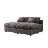 Geil 132 Corduroy Sleeper Sofa Gray