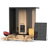 Birdfy Bamboo Wood Bird Feeder Camera With Solar Powered