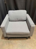 Costway Modern Linen Fabric Accent Armchair Single Sofa