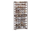 SONGMICS Shoe Rack, 12-Tier Shoe Organizer, Metal Shoe Storage for Garage