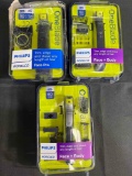 3 Pack of Philips Trim, Edge and Shave