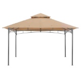 11x11 - Outdoor Steel Frame Gazebo for Lawn Backyard Garden Deck (Beige)