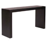 Black Wood Grain Veneer Console Table