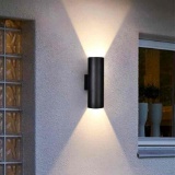Aluminum Matte Black Outdoor Armed Sconce
