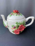 Vintage Harry & David Rose Teapot