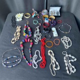 Bracelet. Earrings. Necklaces