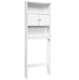 Costway Bathroom Wood Organizer Shelf Storage Rack with Cabinet