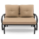 Costway 2-Person Metal Outdoor Glider Bench Rocking