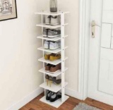 Costway Wooden Shoes Storage Stand 7 Tiers Shoe Rack Organizer