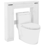 Toilet shelf, bathroom shelf, storage cabinet, wooden swing door, freestanding, space saver, home