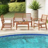 Outdoor Furniture Set With Stable Acacia Wood Frame