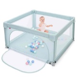 COSTWAY 120 x 120cm Baby Laufstall mit 50 Spielballen