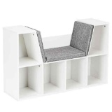 Cubby Kids Storage Bookcase, Multi-Purpose Bookcase, Padded Reading Bookcase