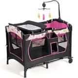Babyjoy 3-in-1 Convertible Portable Playpen for Newborns