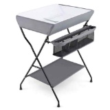 Foldable changing table for storing baby diapers