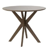 Modern Round Wood Dining Table 35'' W/ Solid Wood Legs& Base for Home, Office