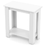 Giantex 2-Tier End Table White