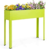 Metal Raised Garden Bed with Legs & Drainage Hole 40 x 11 x 31.5 in.