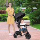 4-in-1 Baby Trike Kids Tricycle with Removable Canopy