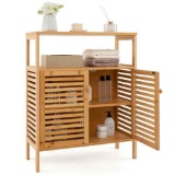 Giantex Bamboo Bathroom Floor Cabinet