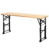 Costway 66.5 Inch Outdoor Wood Folding Picnic Table