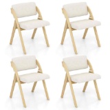 Giantex Folding Dining Chair Set, Portable Kitchen Chairs with Padded Back and Seat