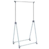 Extendable, foldable and sturdy clothes rack with bar for hanging clothes