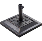 FLAME&SHADE 26lb Square Base Stand Weight for Patio Table Umbrella